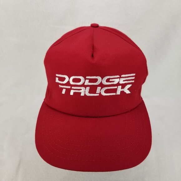 ✅VTG Dodge Truck Baseball Cap Trucker Snapback Hat Red Made✅USA OSFA Lion Wear - Picture 2 of 8